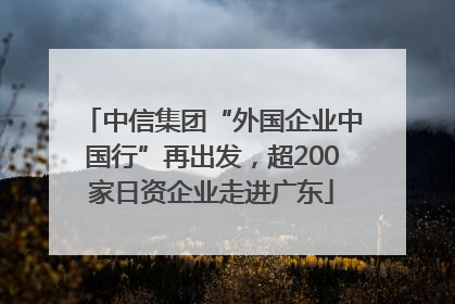 中信集团“外国企业中国行”再出发，超200家日资企业走进广东