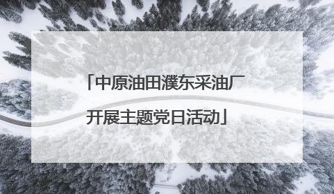中原油田濮东采油厂开展主题党日活动