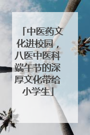 中医药文化进校园，八医中医科端午节的深厚文化带给小学生
