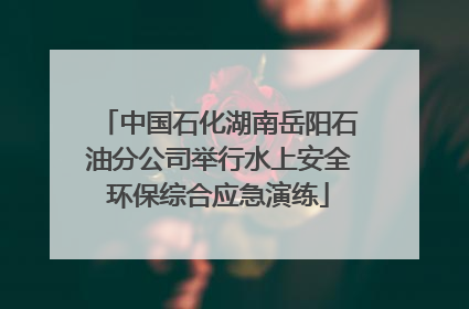 中国石化湖南岳阳石油分公司举行水上安全环保综合应急演练