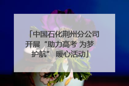 中国石化荆州分公司开展“助力高考 为梦护航” 暖心活动