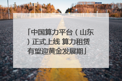 中国算力平台（山东）正式上线 算力租赁有望迎黄金发展期