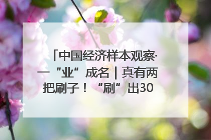 中国经济样本观察·一“业”成名｜真有两把刷子！“刷”出30亿级“颜值经济”