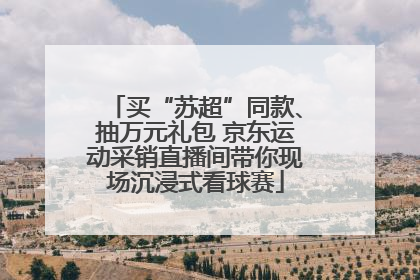 买“苏超”同款、抽万元礼包 京东运动采销直播间带你现场沉浸式看球赛