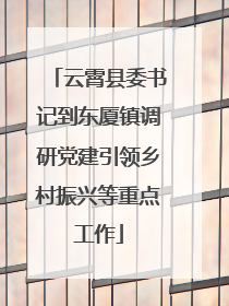 云霄县委书记到东厦镇调研党建引领乡村振兴等重点工作
