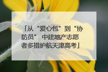 从“爱心包”到“协防员” 中建地产志愿者多措护航天津高考