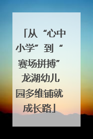 从“心中小学”到“赛场拼搏” 龙湖幼儿园多维铺就成长路