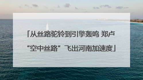 从丝路驼铃到引擎轰鸣 郑卢“空中丝路”飞出河南加速度