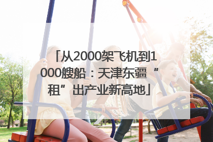 从2000架飞机到1000艘船：天津东疆“租”出产业新高地