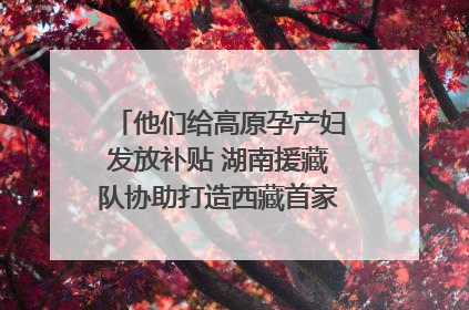 他们给高原孕产妇发放补贴 湖南援藏队协助打造西藏首家高原产儿协同中心