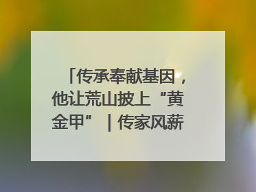 传承奉献基因，他让荒山披上“黄金甲”｜传家风薪火 颂家国情深