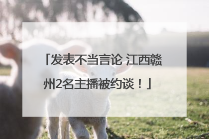 发表不当言论 江西赣州2名主播被约谈！