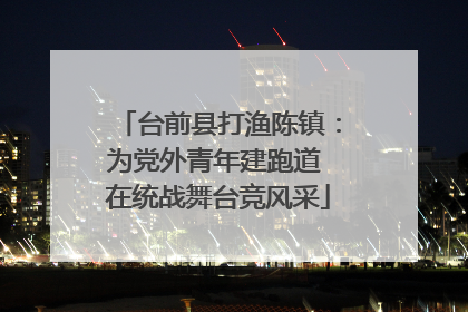 台前县打渔陈镇：为党外青年建跑道 在统战舞台竞风采