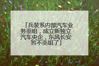 兵装系内部汽车业务重组，成立新独立汽车央企，东风长安暂不重组了