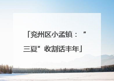兖州区小孟镇：“三夏”收割话丰年