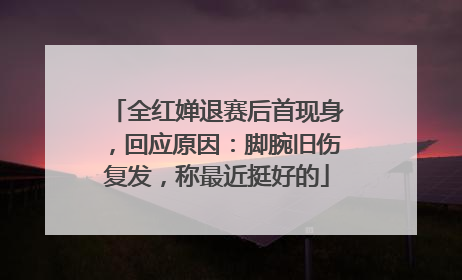 全红婵退赛后首现身，回应原因：脚腕旧伤复发，称最近挺好的