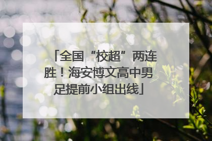 全国“校超”两连胜！海安博文高中男足提前小组出线