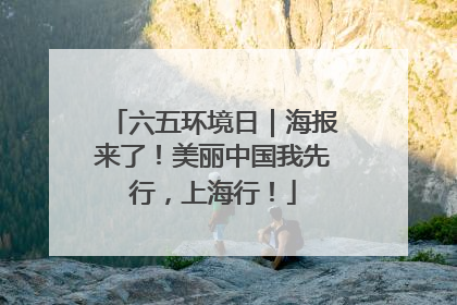 六五环境日｜海报来了！美丽中国我先行，上海行！