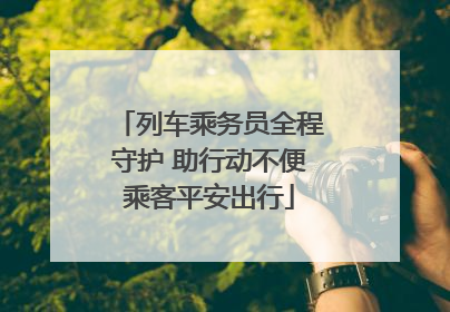 列车乘务员全程守护 助行动不便乘客平安出行