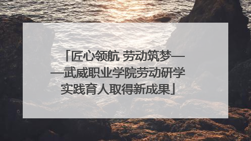 匠心领航 劳动筑梦——武威职业学院劳动研学实践育人取得新成果