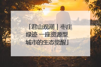 君山观潮｜枣庄绿迹 一座资源型城市的生态觉醒
