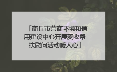 商丘市营商环境和信用建设中心开展麦收帮扶慰问活动暖人心