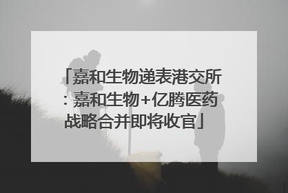 嘉和生物递表港交所：嘉和生物+亿腾医药战略合并即将收官