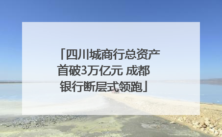 四川城商行总资产首破3万亿元 成都银行断层式领跑