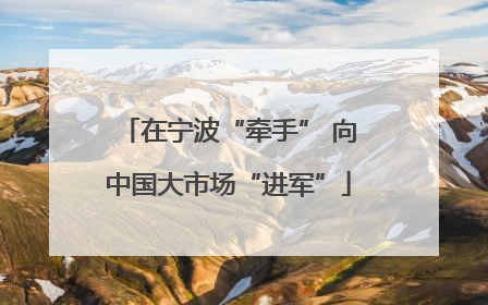 在宁波“牵手” 向中国大市场“进军”