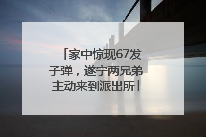 家中惊现67发子弹，遂宁两兄弟主动来到派出所