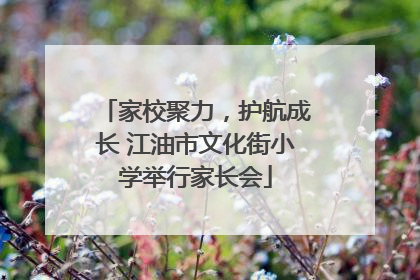 家校聚力，护航成长 江油市文化街小学举行家长会