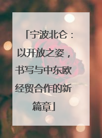 宁波北仑：以开放之姿，书写与中东欧经贸合作的新篇章