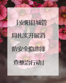 安阳县城管局扎实开展消防安全隐患排查整治行动