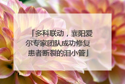 多科联动，襄阳爱尔专家团队成功修复患者断裂的泪小管