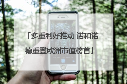 多重利好推动 诺和诺德重登欧洲市值榜首