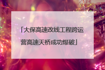大保高速改线工程跨运营高速天桥成功爆破
