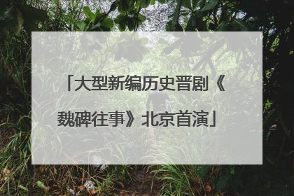 大型新编历史晋剧《魏碑往事》北京首演