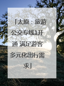 太原：旅游公交专线1开通 满足游客多元化出行需求