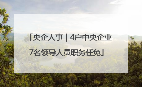 央企人事｜4户中央企业7名领导人员职务任免