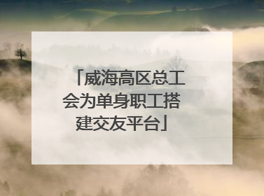 威海高区总工会为单身职工搭建交友平台