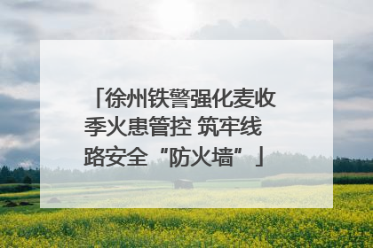 徐州铁警强化麦收季火患管控 筑牢线路安全“防火墙”