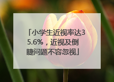 小学生近视率达35.6%，近视及倒睫问题不容忽视