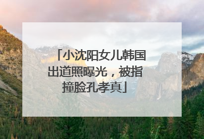 小沈阳女儿韩国出道照曝光，被指撞脸孔孝真