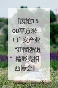 展馆1500平方米！广安产业“建圈强链”精彩亮相西博会