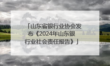 山东省银行业协会发布《2024年山东银行业社会责任报告》