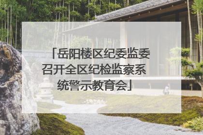 岳阳楼区纪委监委召开全区纪检监察系统警示教育会