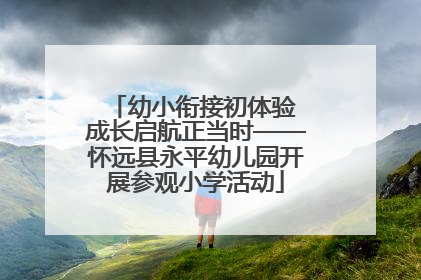 幼小衔接初体验 成长启航正当时——怀远县永平幼儿园开展参观小学活动