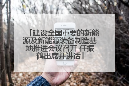 建设全国重要的新能源及新能源装备制造基地推进会议召开 任振鹤出席并讲话