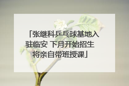 张继科乒乓球基地入驻临安 下月开始招生将亲自带班授课