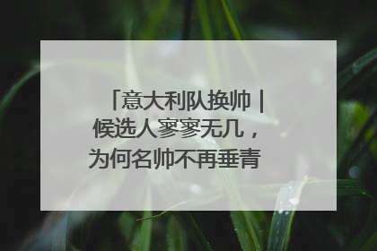 意大利队换帅｜候选人寥寥无几，为何名帅不再垂青“蓝衣军团”？